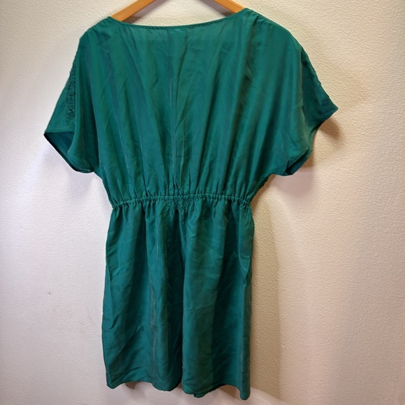 Fei for Anthropology Jade Green Silk Dress size M - Picture 3 of 3